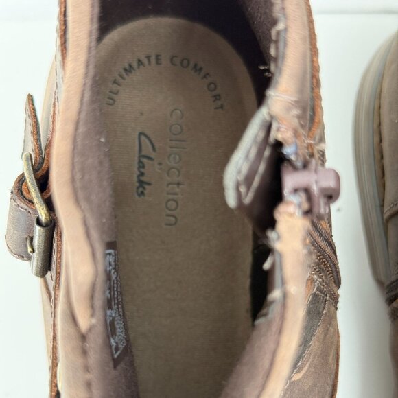 This is a Clarks Camzin Dime dark brown leather ankle boot Size 10 - Picture 9 of 9